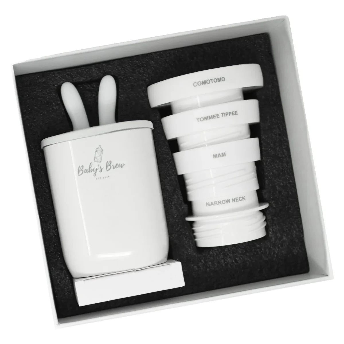 Baby Shower Sets Portable Bottle Warmer Adapter Pro Milk Warmers for Breast Milk, White