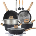 16PCS Pots and Pans Set Non Stick Cookware Set Nonstick with Cooking Set for Home Kitchen Cooking Durable Aluminum Construction