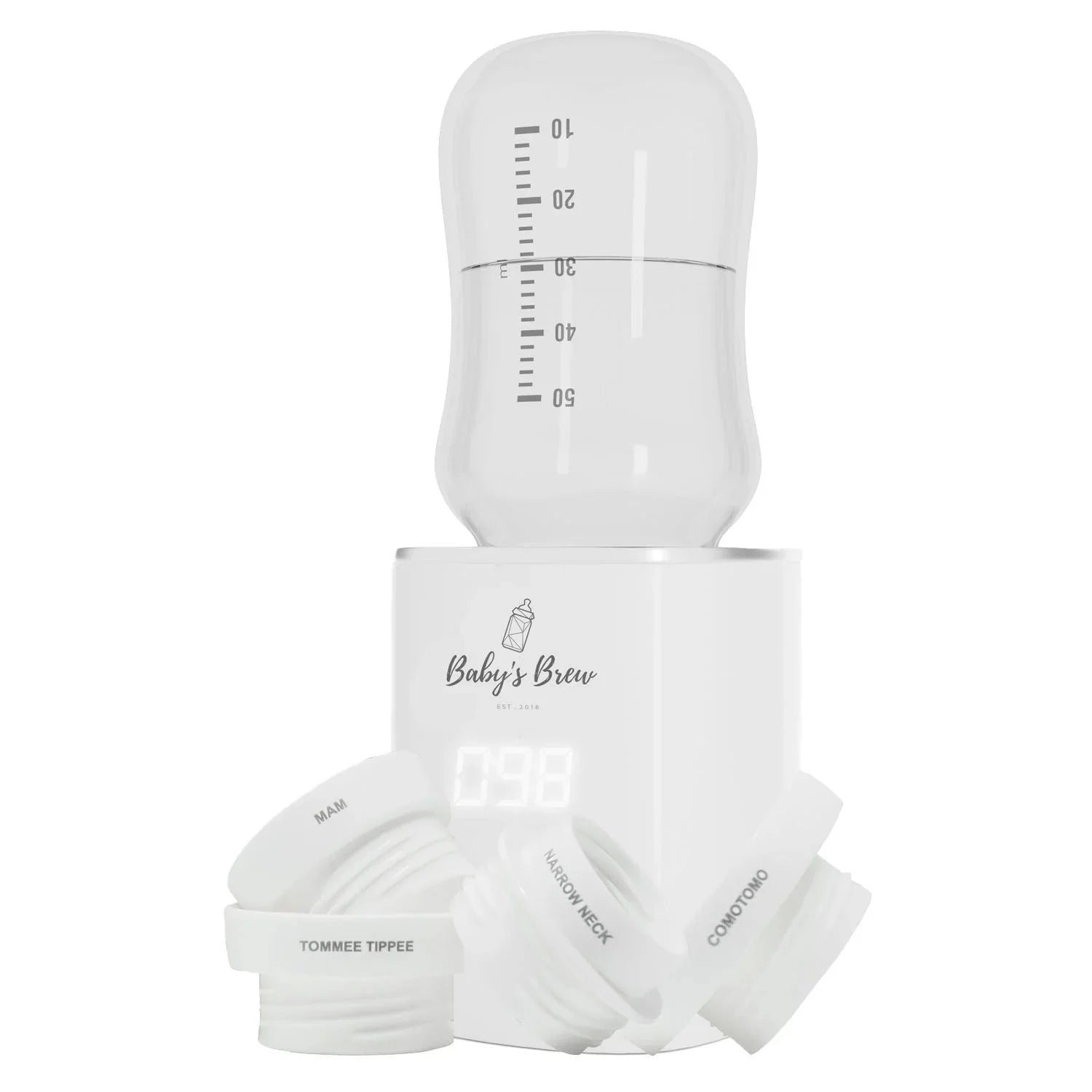 Baby Shower Sets Portable Bottle Warmer Adapter Pro Milk Warmers for Breast Milk, White