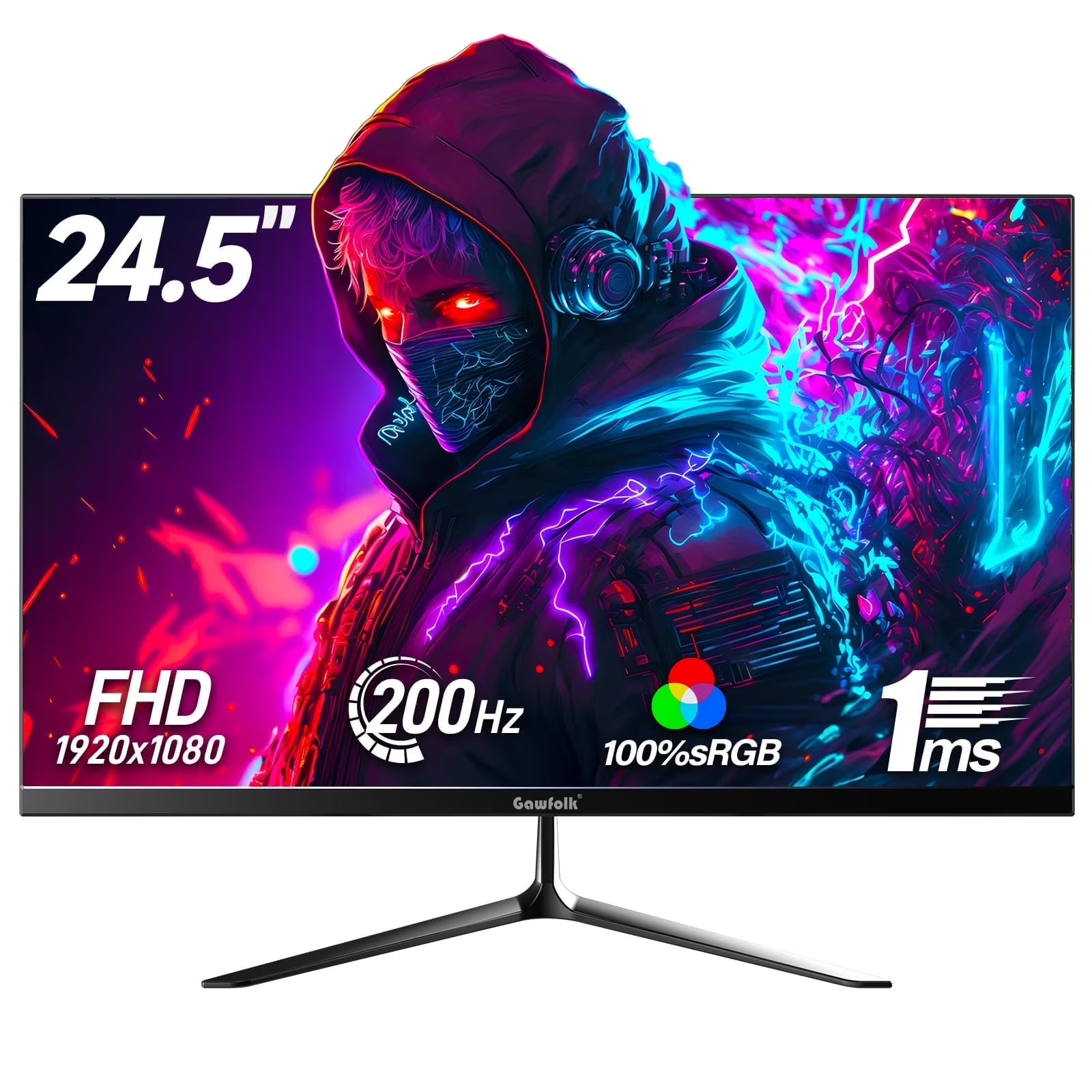 24.5 Inch Gaming Monitor 200Hz/165Hz FHD(1080P) Computer Monitors Black