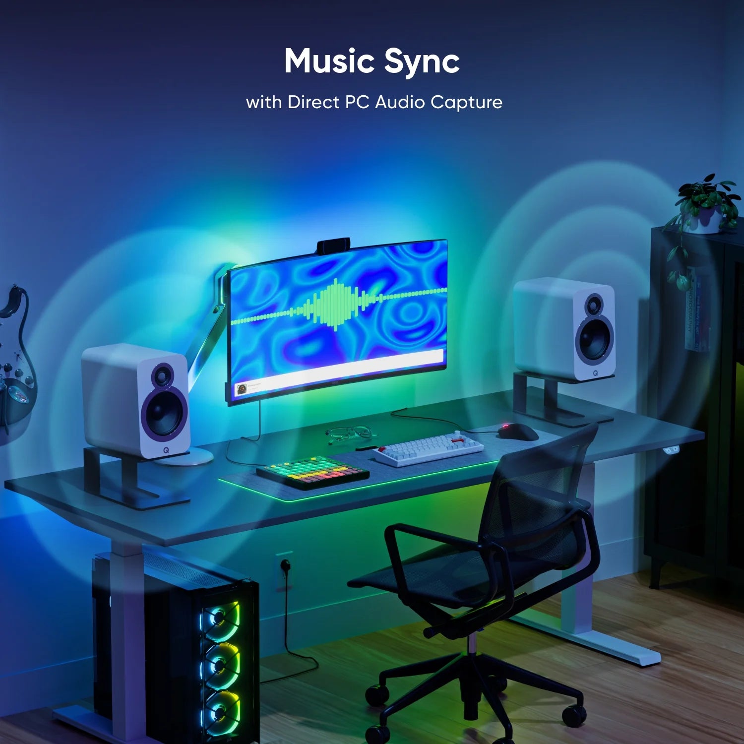 32" PC Screen Mirror LED Lightstrip for Monitors (1 Piece Unit)