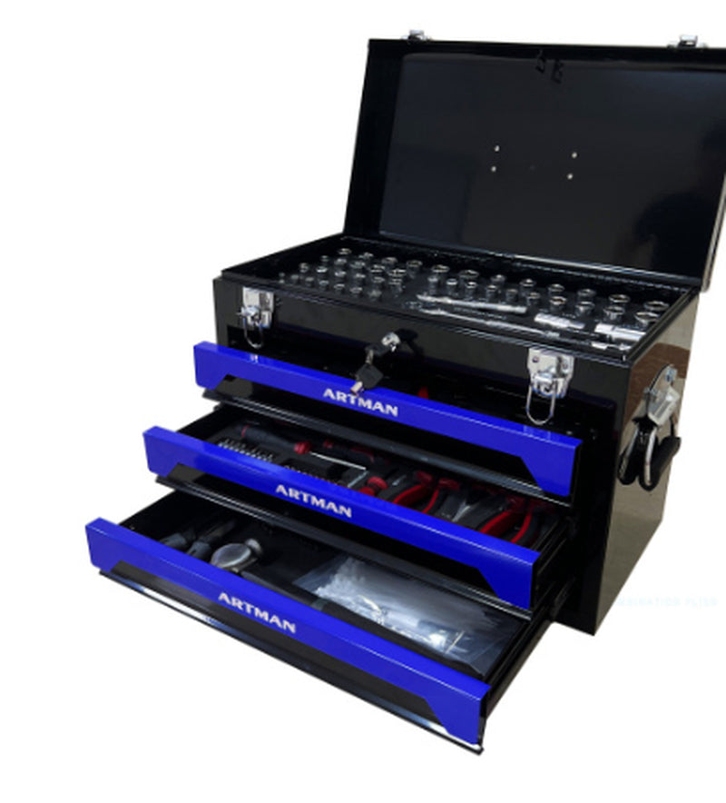 3 Drawers Tool Box with Tool Set