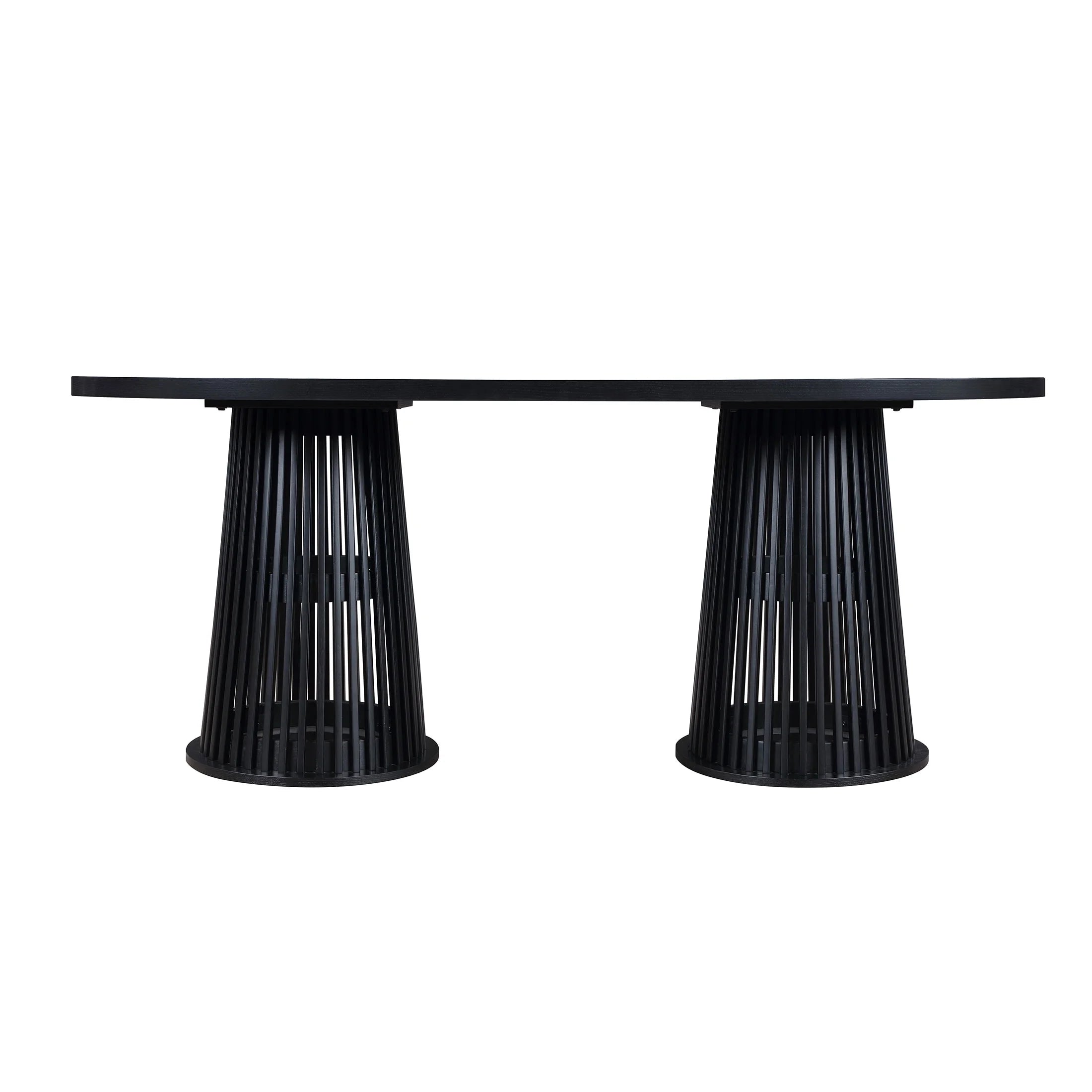 by Drew Oval Dining Table, Rich Black