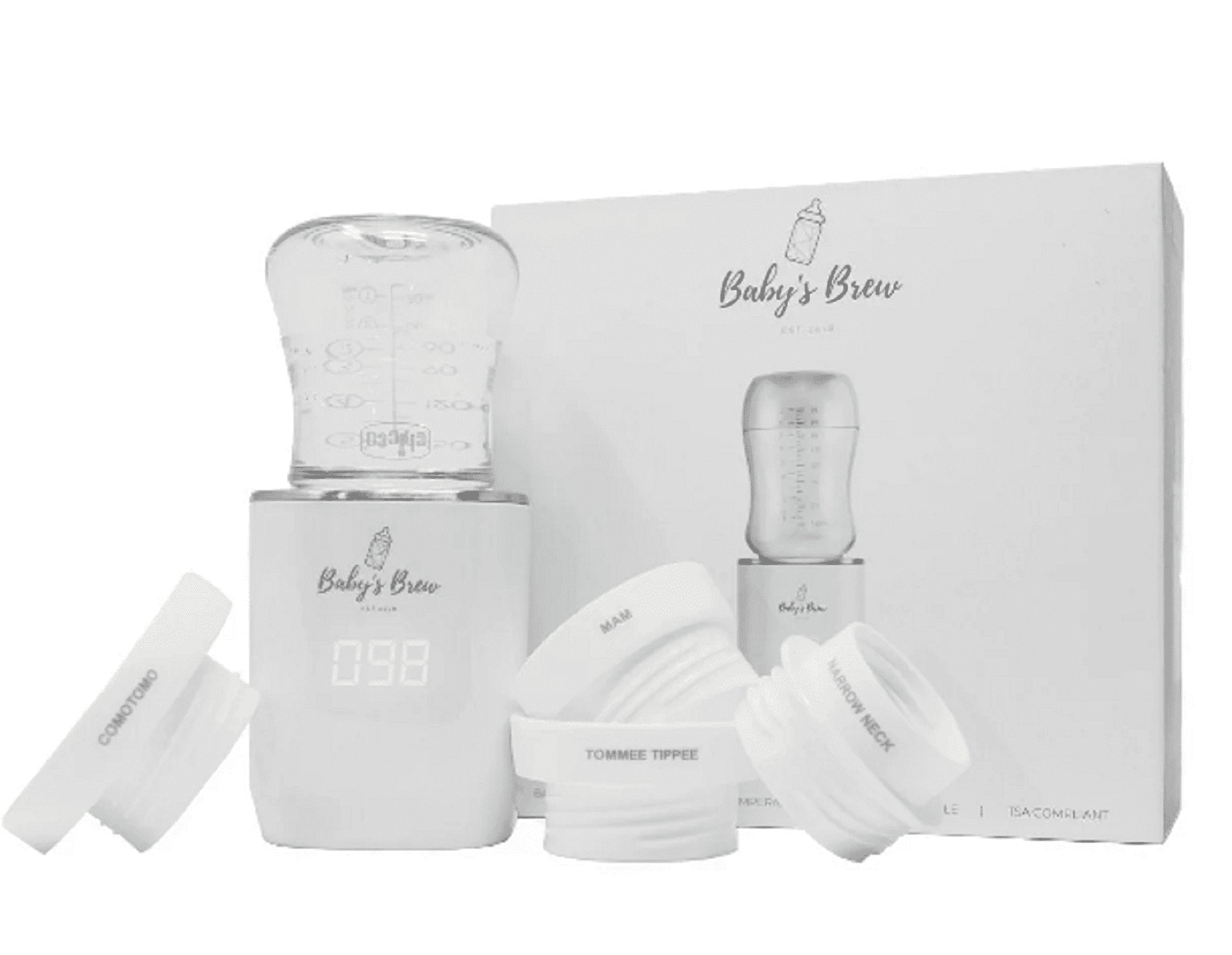 Baby Shower Sets Portable Bottle Warmer Adapter Pro Milk Warmers for Breast Milk, White