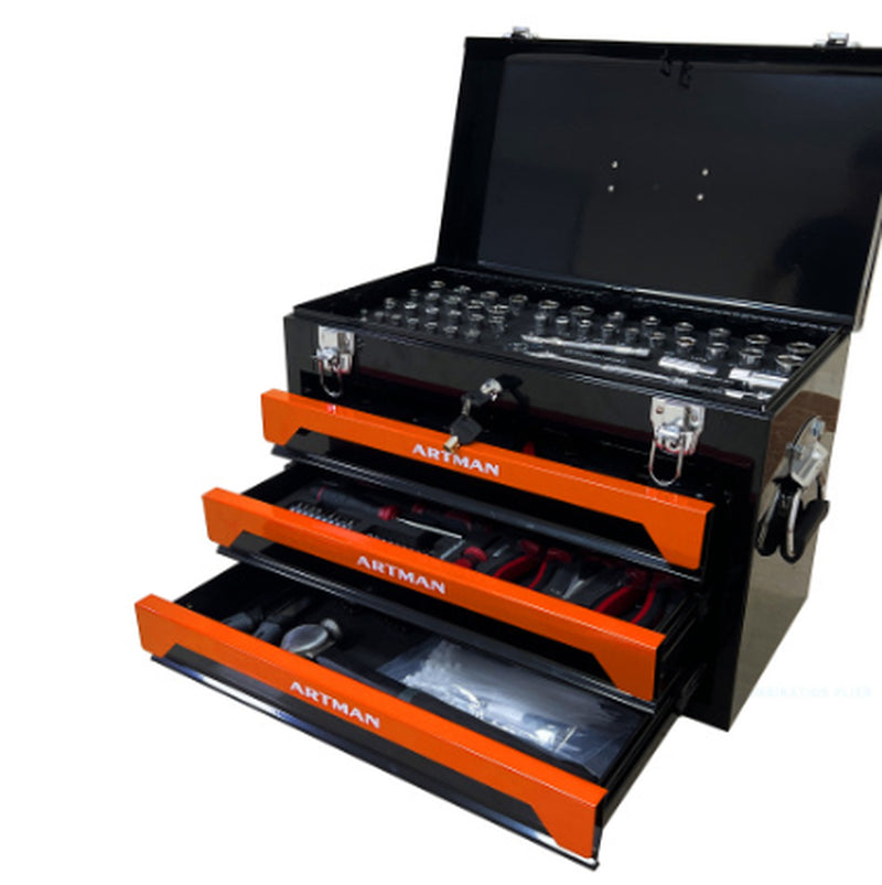3 Drawers Tool Box with Tool Set