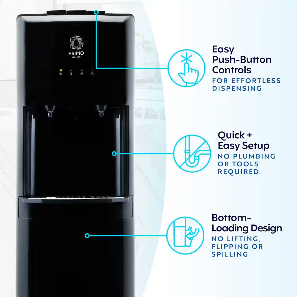 Black Bottom Load Water Dispenser