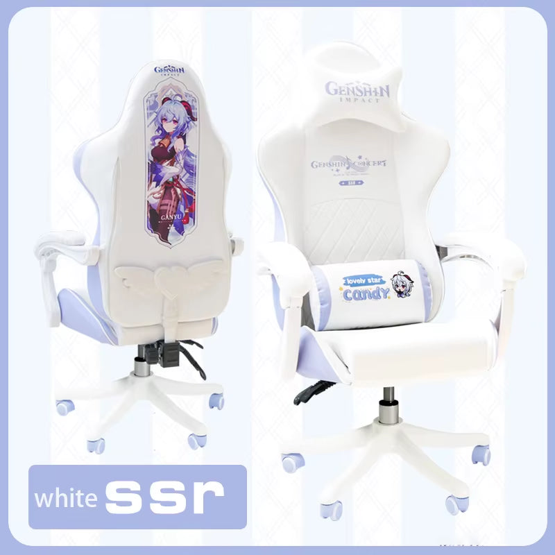 2024 New Gaming Chair Gaming Chair Ergonomic Chair Computer Chair Home Office Comfortable Reclining, Nylon Foot Game Chair