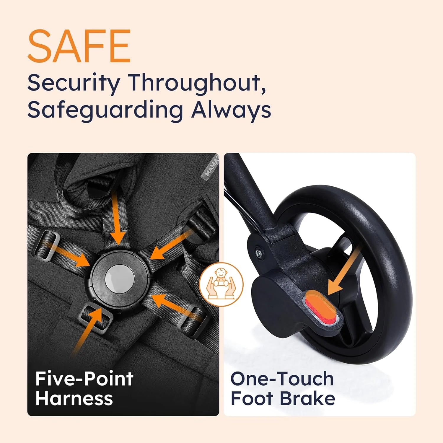 Baby Stroller 11.5 Lb Ultra Air Lightweight Foldable Carbon Fiber Travel Stroller for Toddler Infant