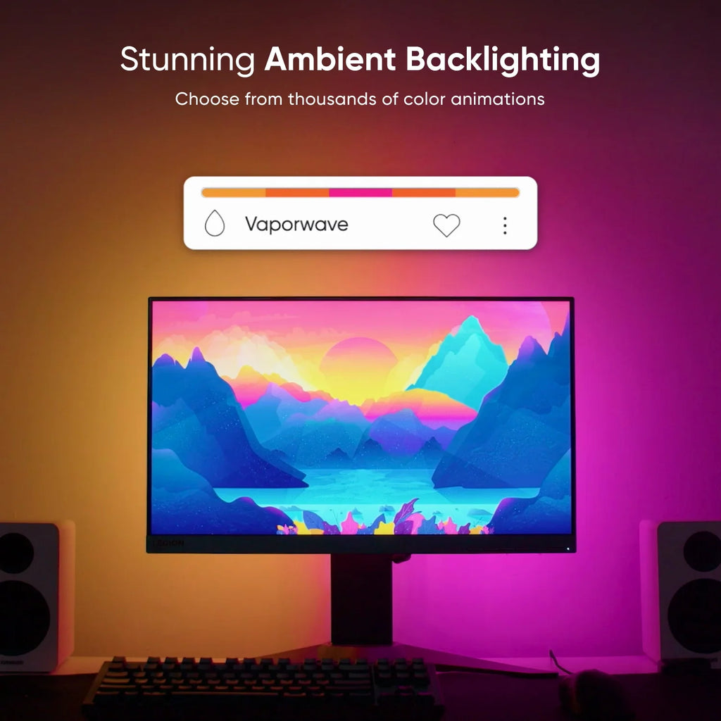 32" PC Screen Mirror LED Lightstrip for Monitors (1 Piece Unit)