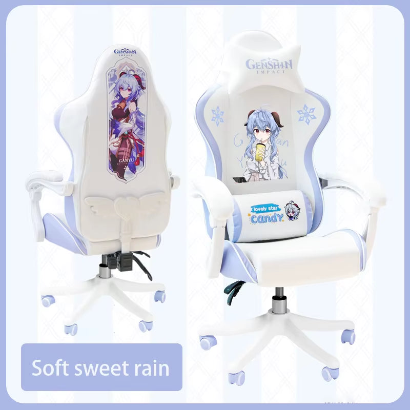 2024 New Gaming Chair Gaming Chair Ergonomic Chair Computer Chair Home Office Comfortable Reclining, Nylon Foot Game Chair