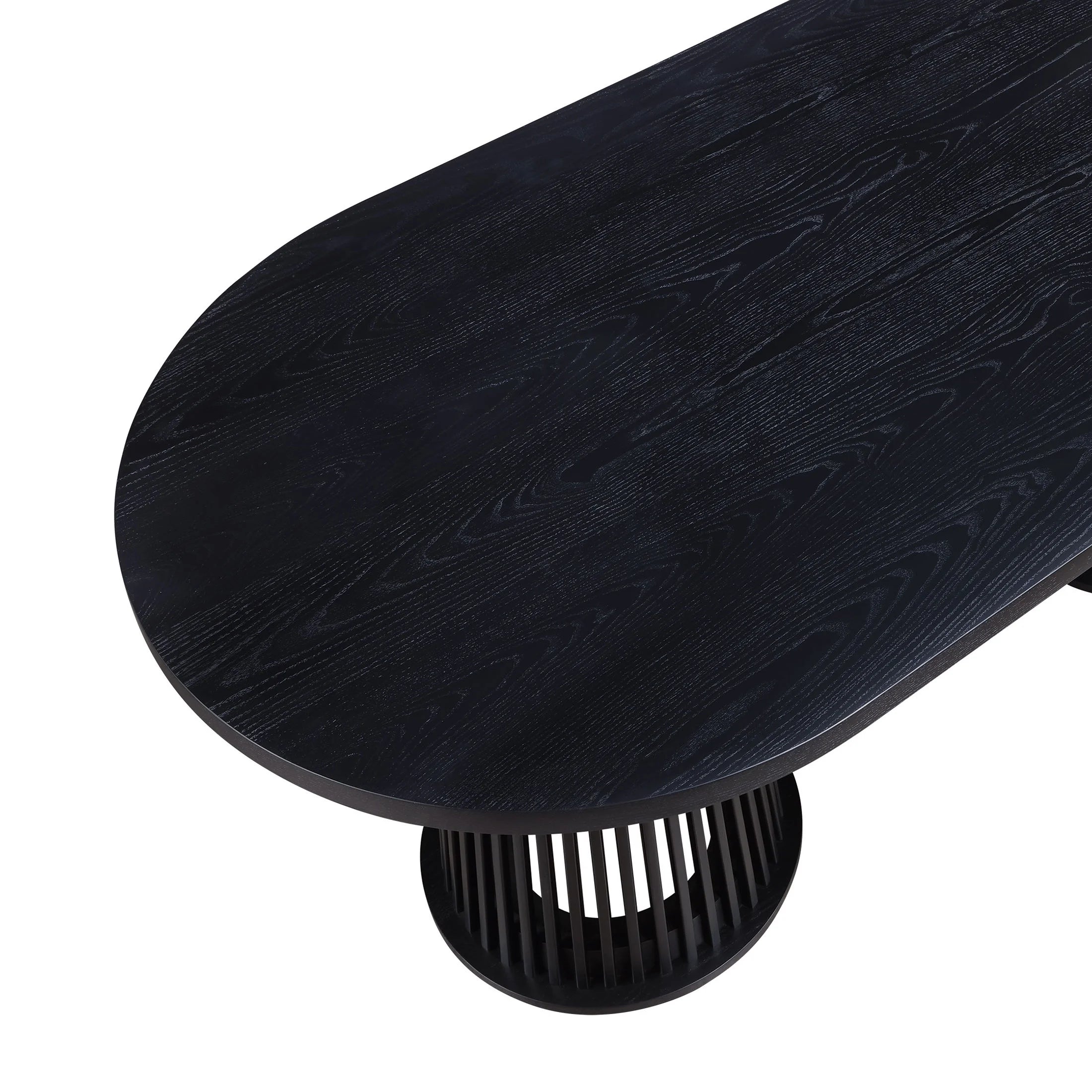 by Drew Oval Dining Table, Rich Black