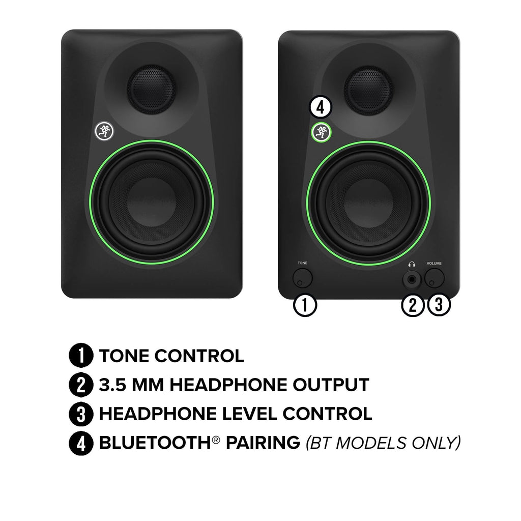 3.5-Inch Powered Studio Monitors with Tone Control