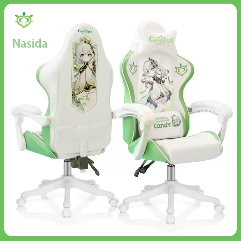 2024 New Gaming Chair Gaming Chair Ergonomic Chair Computer Chair Home Office Comfortable Reclining, Nylon Foot Game Chair