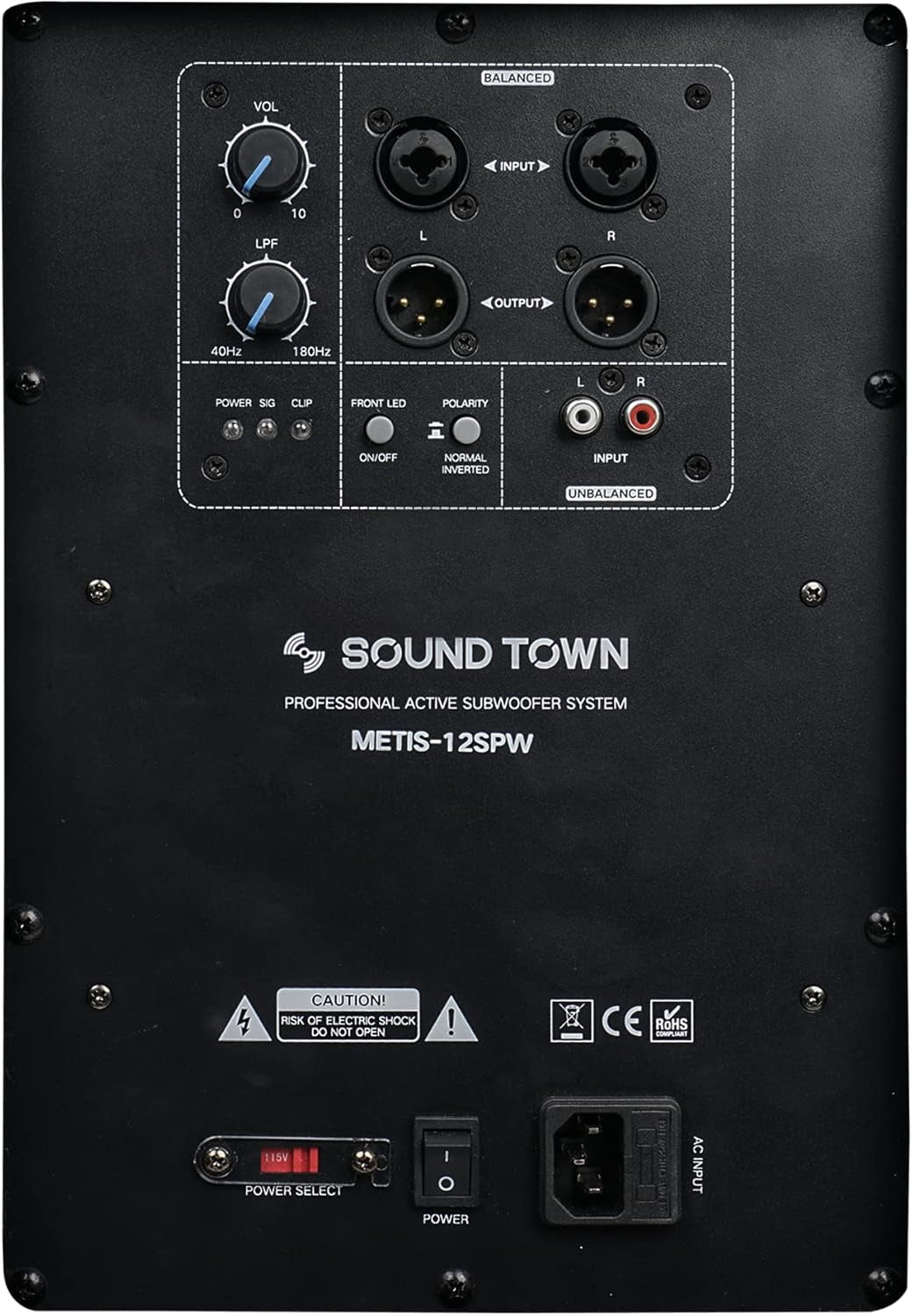 2-Pack 12” 1400 Watts Powered PA DJ Subwoofers with Class-D Amplifiers, 3” Voice Coil (METIS-12SPW-PAIR)