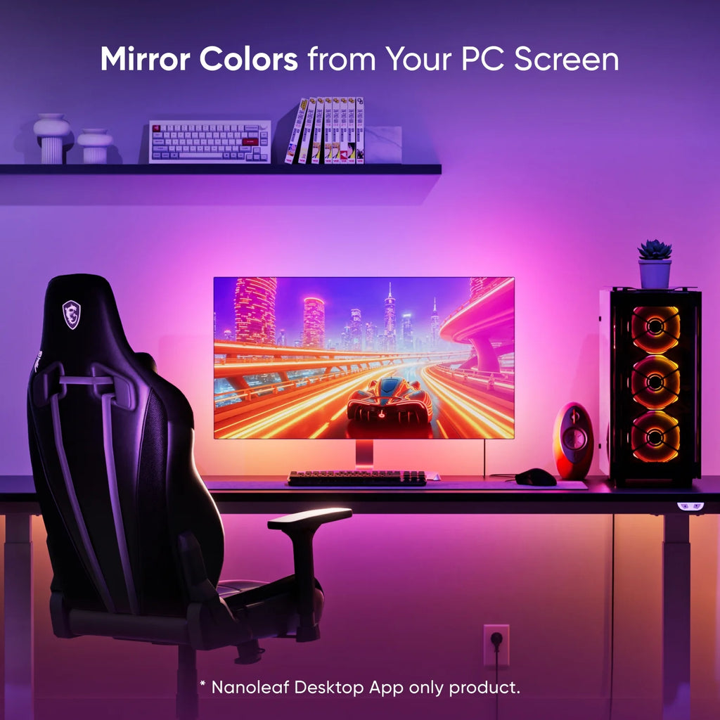 32" PC Screen Mirror LED Lightstrip for Monitors (1 Piece Unit)