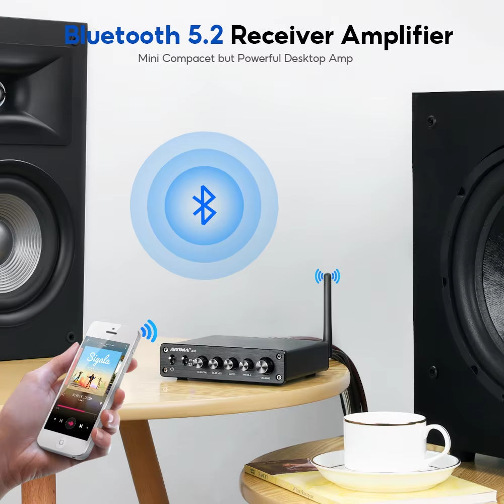 A03 TPA3116 Subwoofer Bluetooth Amplifier Hifi TPA3116D2 2.1 Digital Audio Power Amplifiers 50Wx2+100W Sound Amplificador