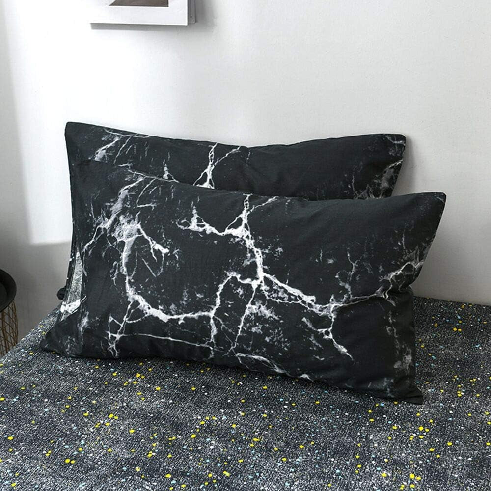 Black Marble King Size Comforter Set Black White Bedding Comforter Sets All Season Black Comforter Abstract Comforter with 2 X Pillow Cases