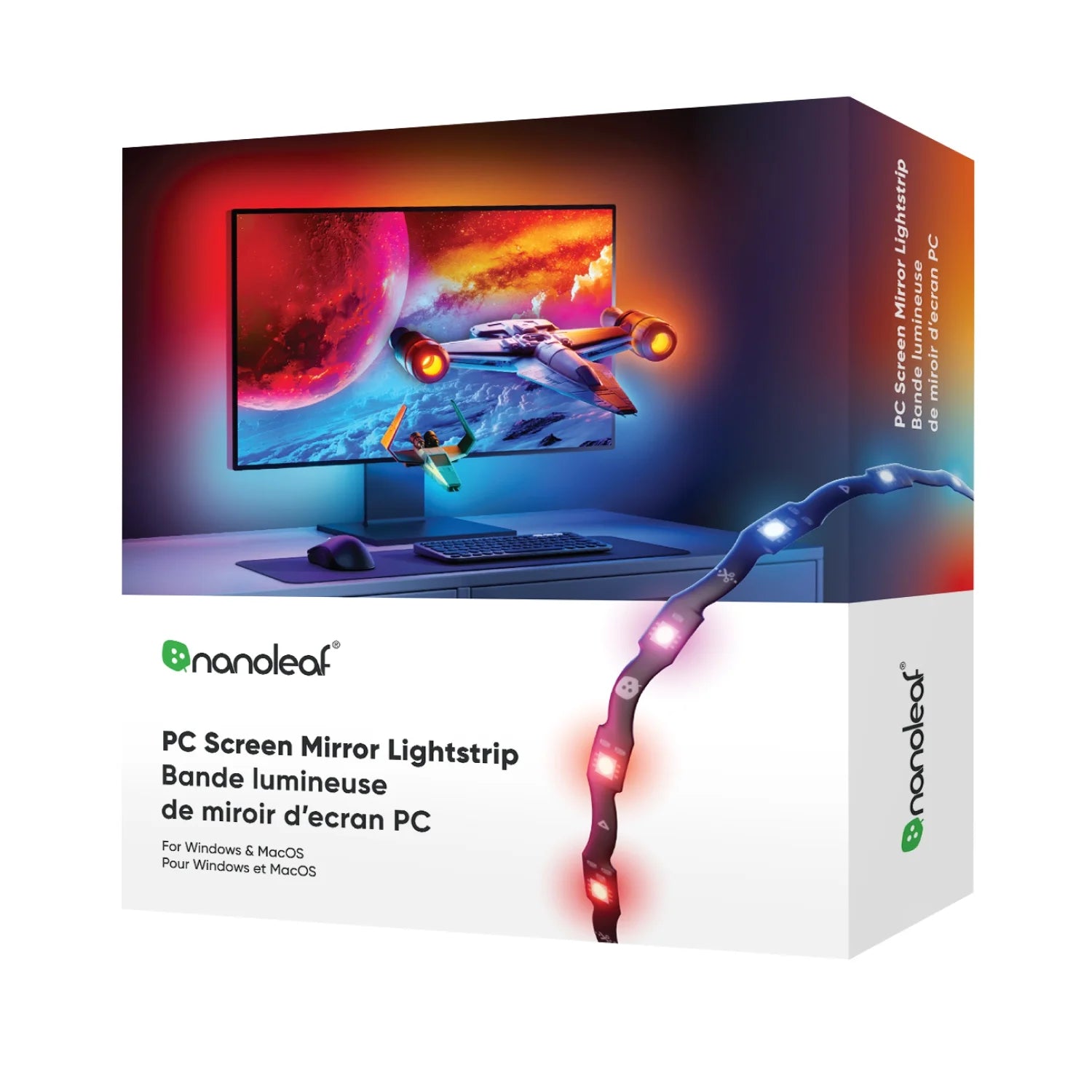 32" PC Screen Mirror LED Lightstrip for Monitors (1 Piece Unit)